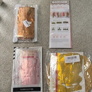 Metallic Party Fringe & Garland Bundle - Rose Gold + Copper + Gold